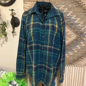 American Eagle Plaid Button-Up Shirt